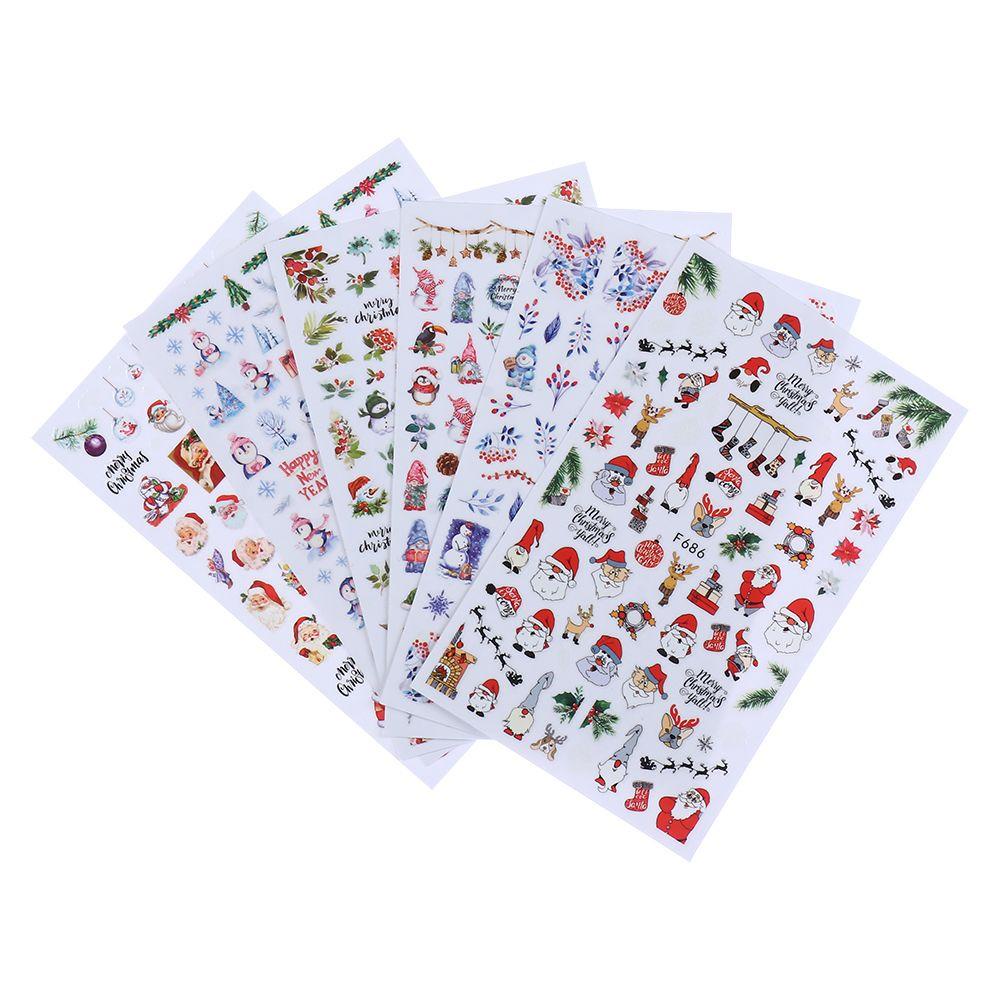 Hình Dán Móng Tay Chim Cánh Cụt / Người Tuyết / Người