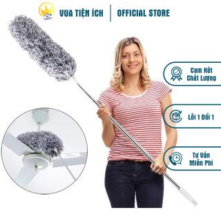 Chổi Quét Bụi Mạng Nhện Trần Nhà Đa Năng Cán Inox 3M Cao Cấp Điều Chỉnh Độ Dài Ngắn Đầu Chổi Xoay 360 Độ Tiện Lợi