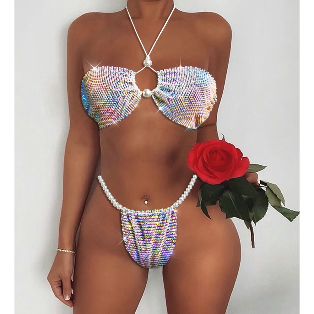 Bikini tam giác DUNEA đính đá thời trang gợi cảm cho nữ