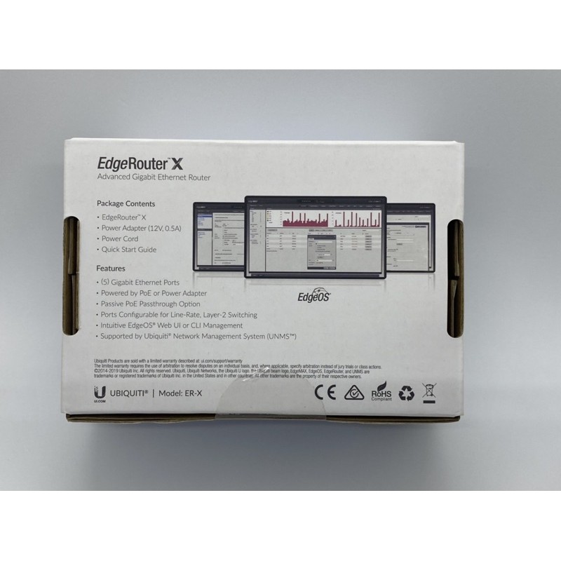 Thiết Bị Cân Băng Tải Ubiquiti EdgeRouter X  Cộng Gộp X 2 Băng Thông Chịu Tải Đồng Thời 100 - 150 User Cùng Lúc