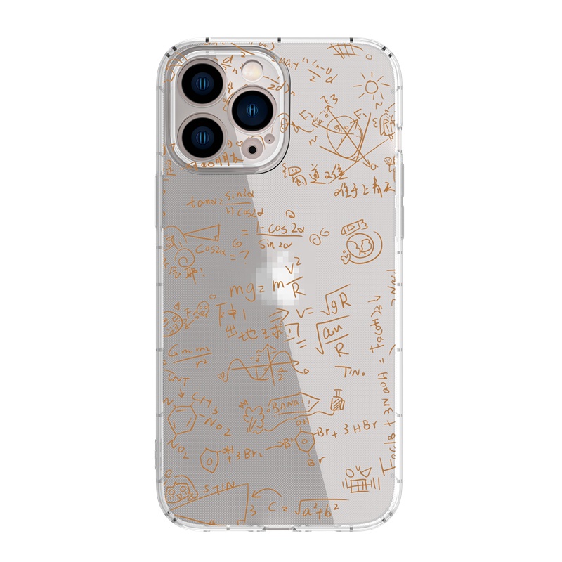 Ốp lưng iphone Ốp điện thoại Suntaiho TPU trong suốt in công thức toán học cho IPhone 13 12 11 Pro Max X Xs Max XR 8 7 6 6S Plus