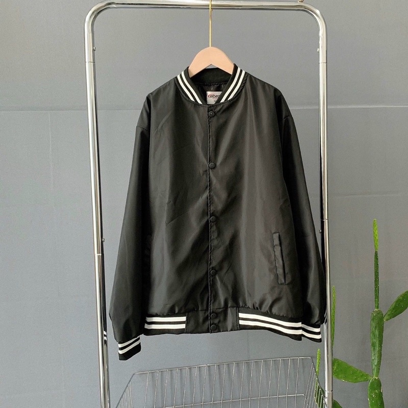 ÁO BOMBER DÙ TRƠN BASIC FORM UNISEX NAM NỮ (hình chụp thật)