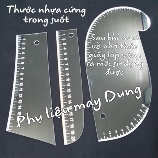 Thước vẽ cổ áo sơmi ( bán nguyên bộ)