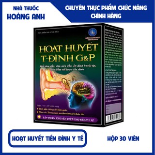 Hoạt huyết tiền đình GP y tế hỗ trợ các triệu chứng thiểu năng tuần hoàn não