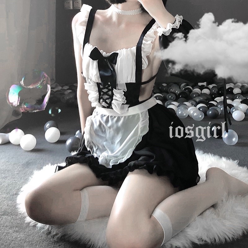 Tặng kèm chip - Bộ cosplay cô hầu gái sexy cao cấp 1449