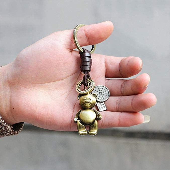 Móc khóa nữ Handmade Vintage phong cách cổ điển K72 cá tính móc chìa khóa hình gấu Bear Keychain đáng yêu Chammart