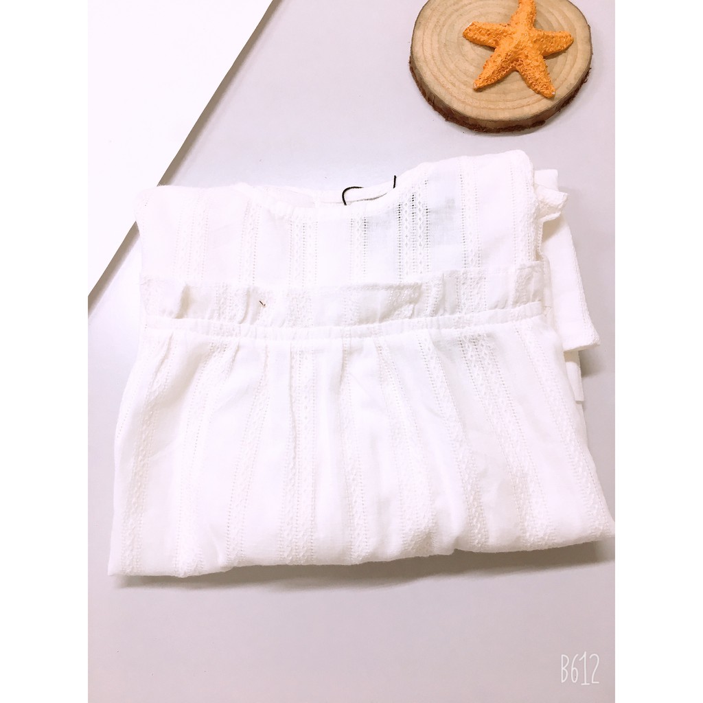 [Cotton] Váy trắng mùa hè cho bé gái điệu đà - Chất liệu vải: 100% coton, thoáng mát thấm hút mồ hôi - AW21-DO1