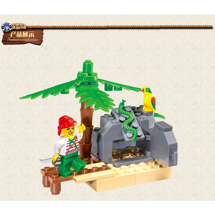 Bộ Lego MOC ENLIGHTEN lắp ráp cho trẻ mô hình hải tặc thú vị