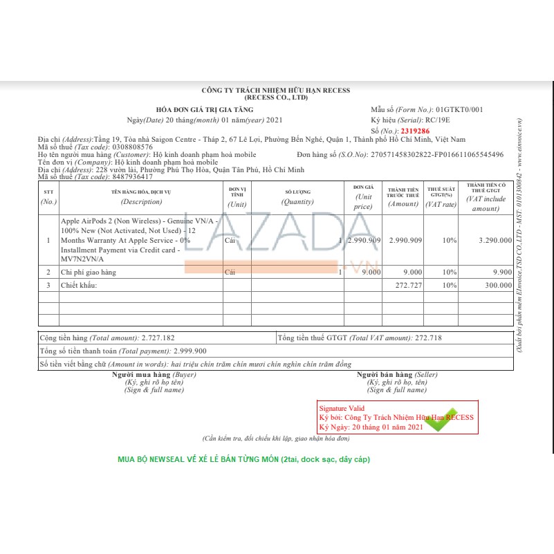 Bán lẻ 1 bên tai nghe Apple Airpod 2