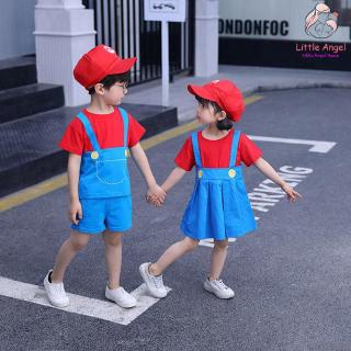 Bộ đồ hoá trang mario hoạt hình dễ thương cho bé trai bé gái
