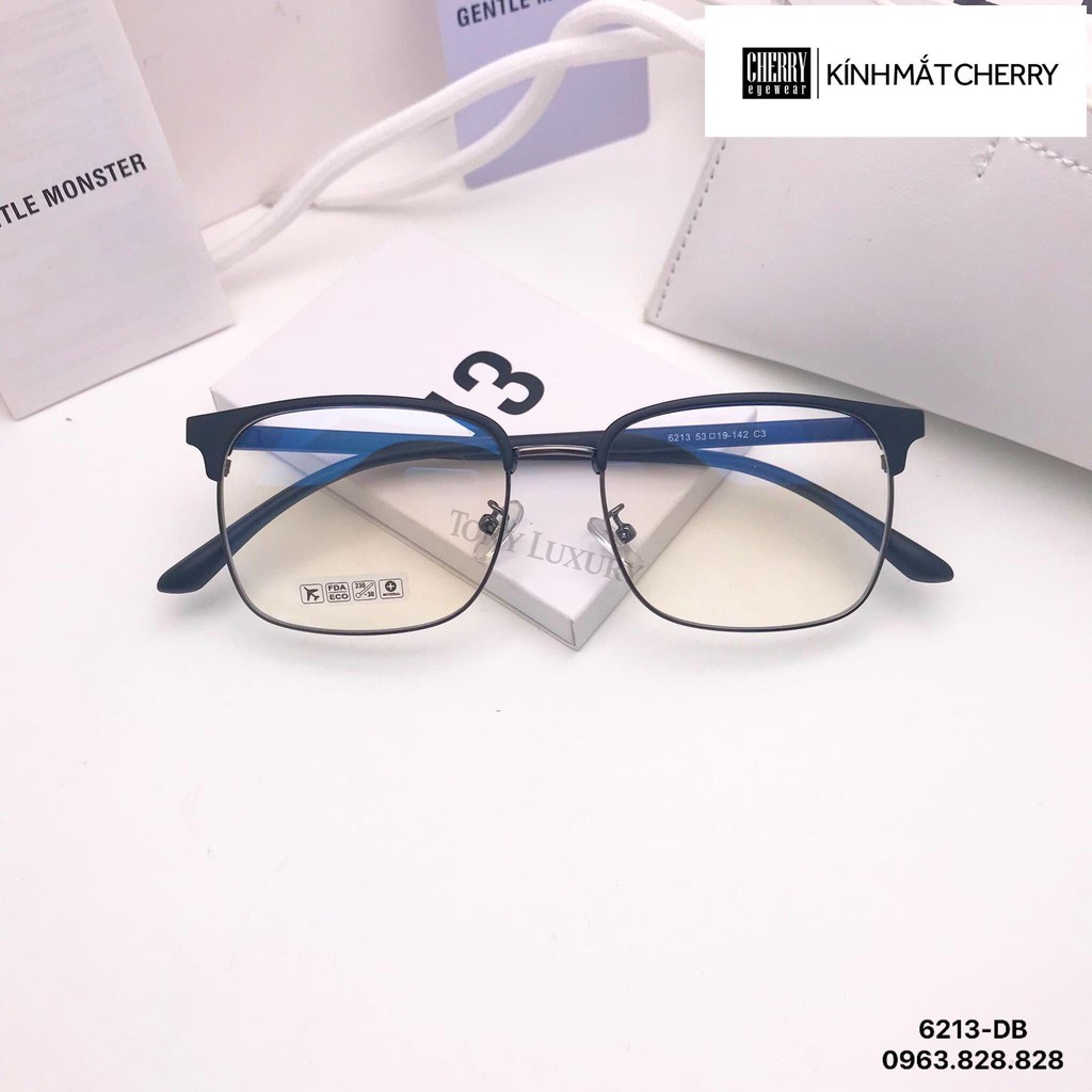 Kính phối gọng nhựa và kim loại thiết kế thời trang 6213 - Nhận Cắt Tròng Cận Viễn Loạn | BigBuy360 - bigbuy360.vn