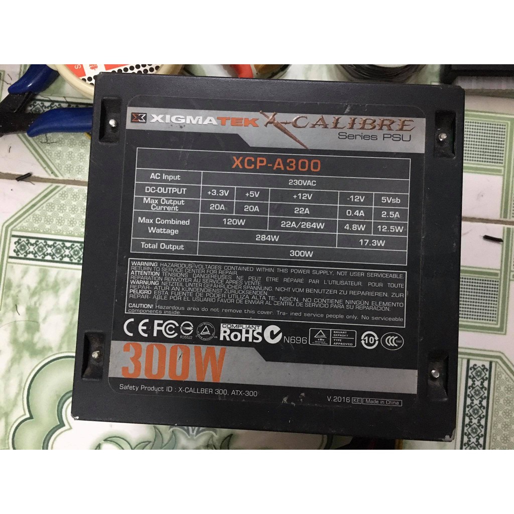 Nguồn máy tính Xigmatek công suất thực 300w dây dài có nguồn phụ 6 pin