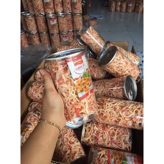 Mực xé hấp nước dừa lon pet 150gr