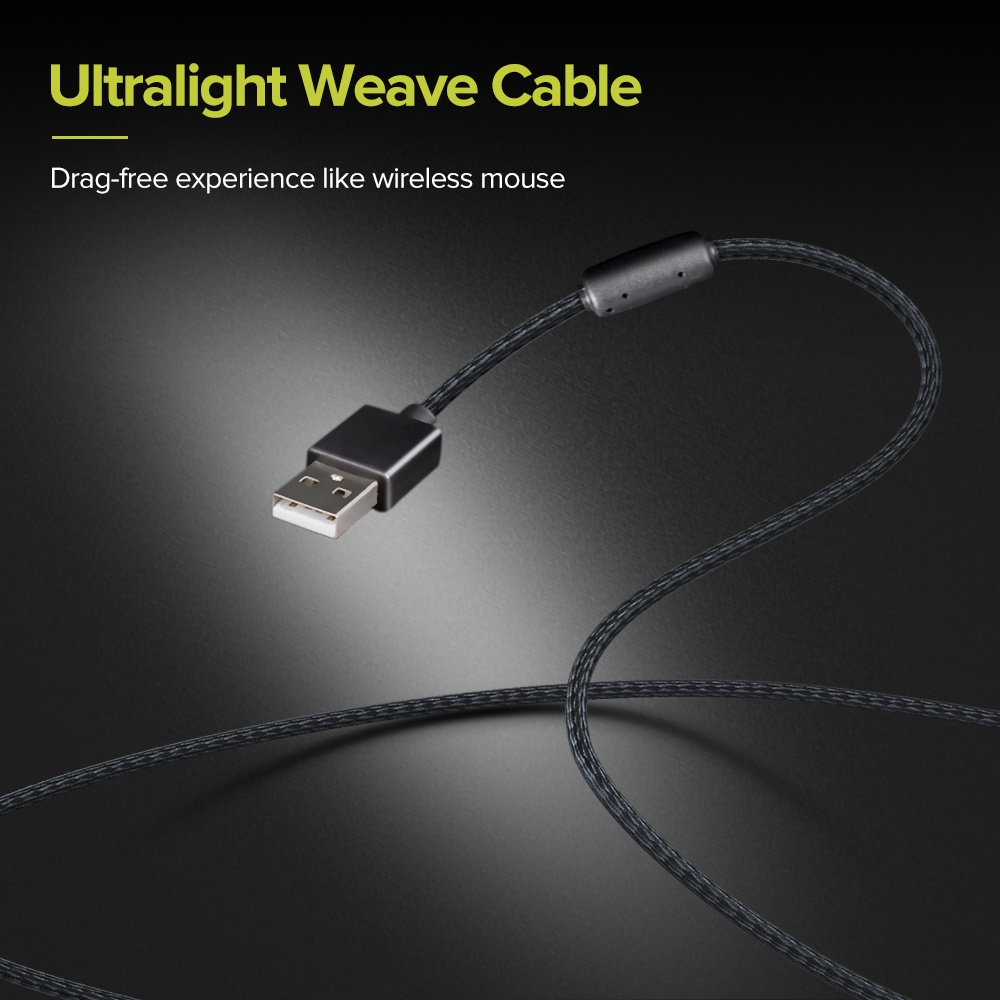 Chuột chơi game có dây Delux m800 rgb 16000 dpi 1000hz kèm dây mềm