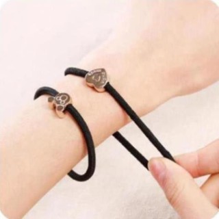 10 DÂY BUỘC TÓC MÀU ĐEN HẠT VÀNG SIÊU BỀN