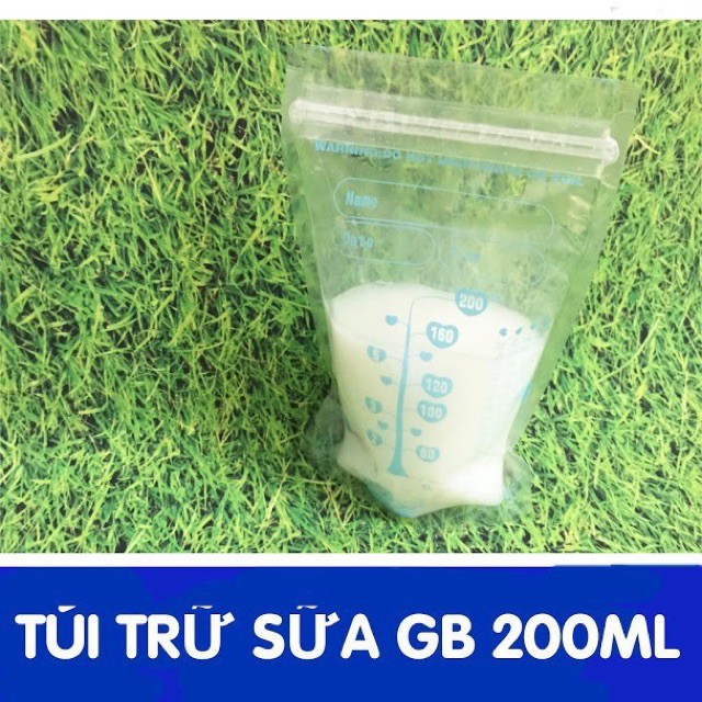 Hộp 30 túi trữ sữa mẹ 200ml GB Baby - G30 - Hàn Quốc (2 Zip)