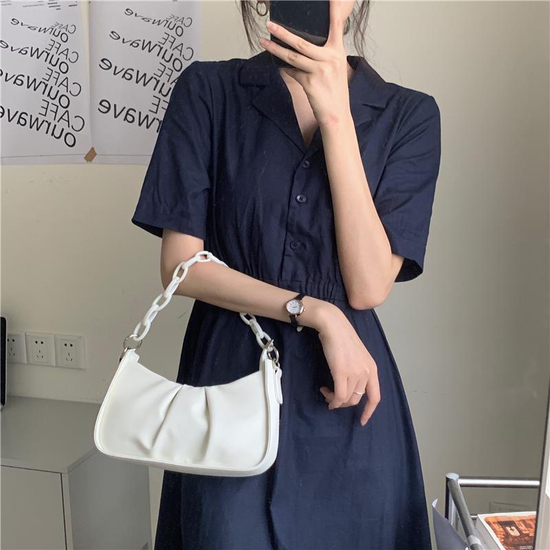 Túi xách đeo vai phối dây xích acrylic thời trang mùa hè dành cho nữ
