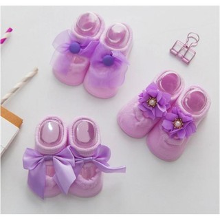 [pet_shop]Tất hài công chúa cho trẻ sơ sinh (set 3 đôi)