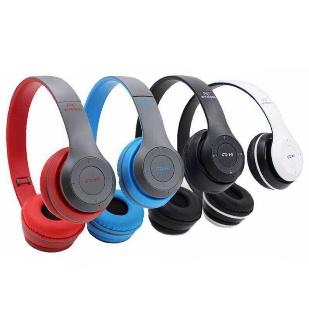 P47 Wireless Bluetooth 4.2 Over-Ear Headphone Stereo Handsfree Call Headset