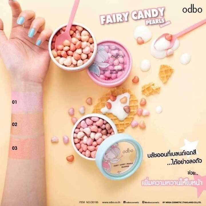 MÁ HỒNG DẠNG VIÊN SIÊU ĐẸP ODBO FAIRY CANDY PEARLS BLUSHER OD195 CHÍNH HÃNG - 11282