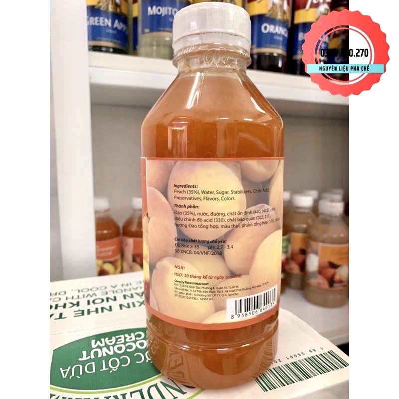 SINH TỐ ĐÀO BERRINO 1L - DATE MỚI