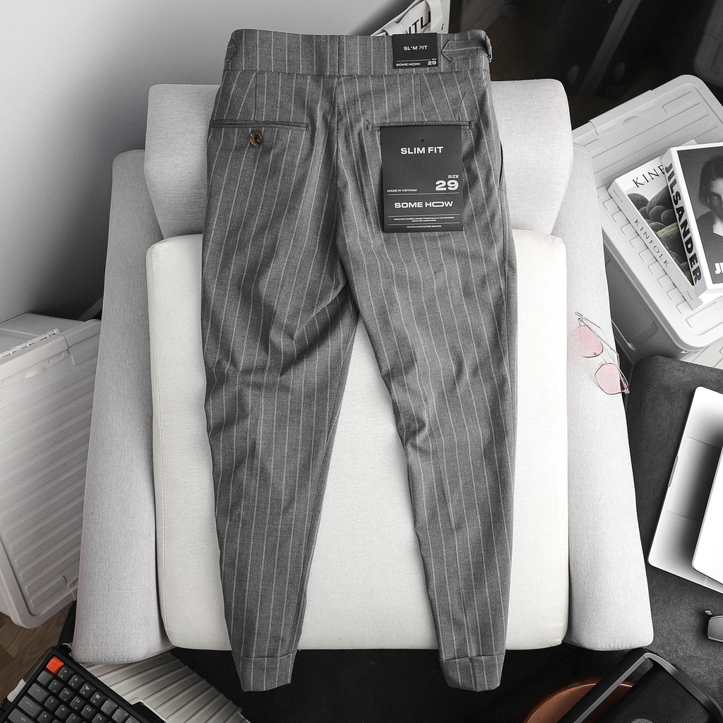 Quần Tây Nam SlimFit Side Tab C3 , Chất Vải Cotton Pha Spandex Thoải Mái , QT001669,SOMEHOW