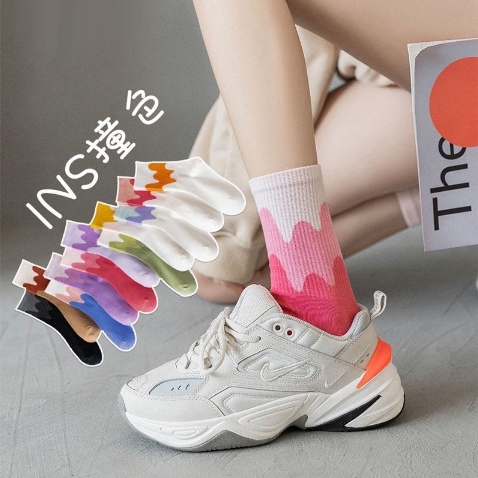 Vớ Ống Vừa In Họa Tiết Dễ Thương 2 Kiểu Lựa Chọn Cho Nữ