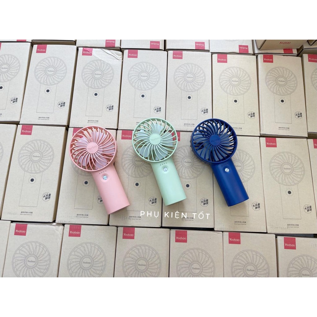 Quạt mini cầm tay yoobao f3. Pin chạy lên đến 5 tiếng