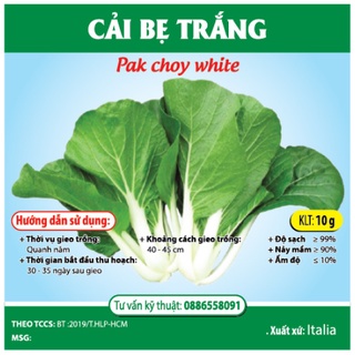 Hạt giống cải bẹ trắng gói 10gr - hóa nông