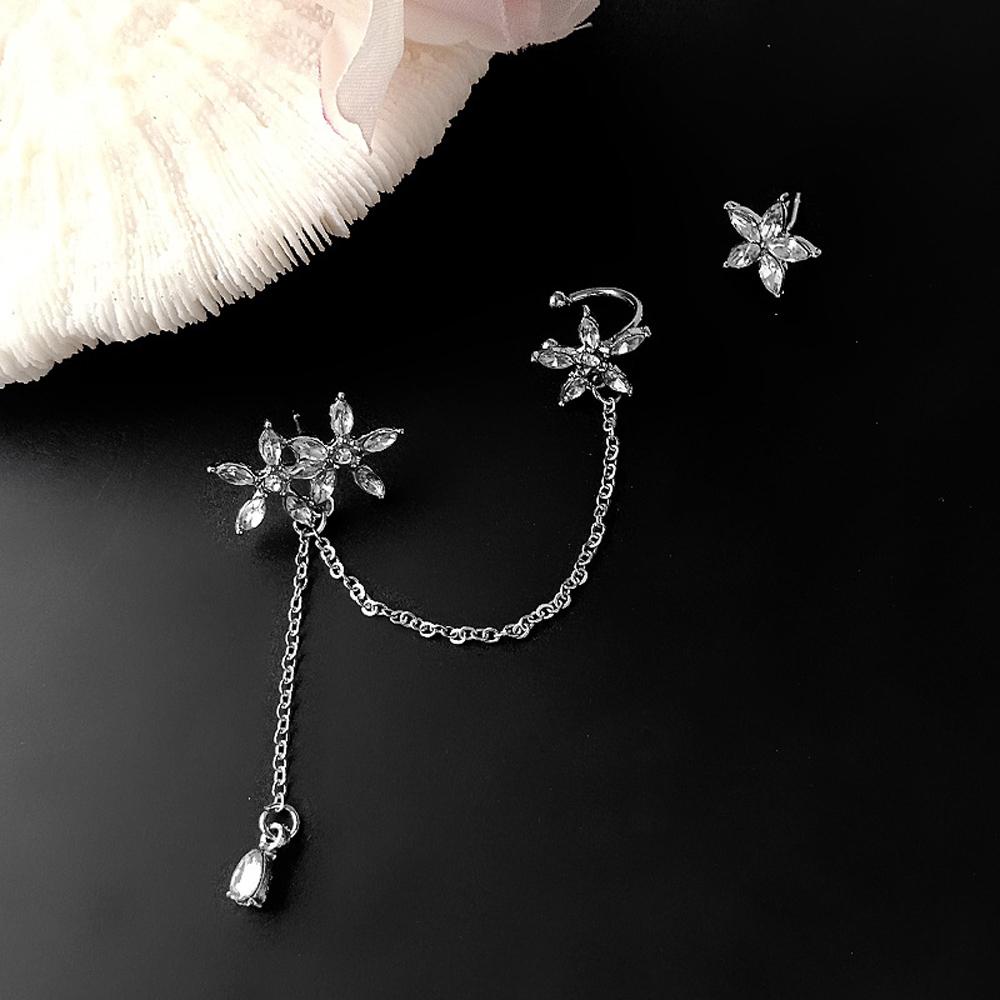 Khuyên Tai Hình Học Bất Đối Xứng Họa Tiết Hoa Mới Cho Nữ MXMUSTY|Khuyên Tai Nữ Trang Dáng Dài Tạo Hình Độc Đáo