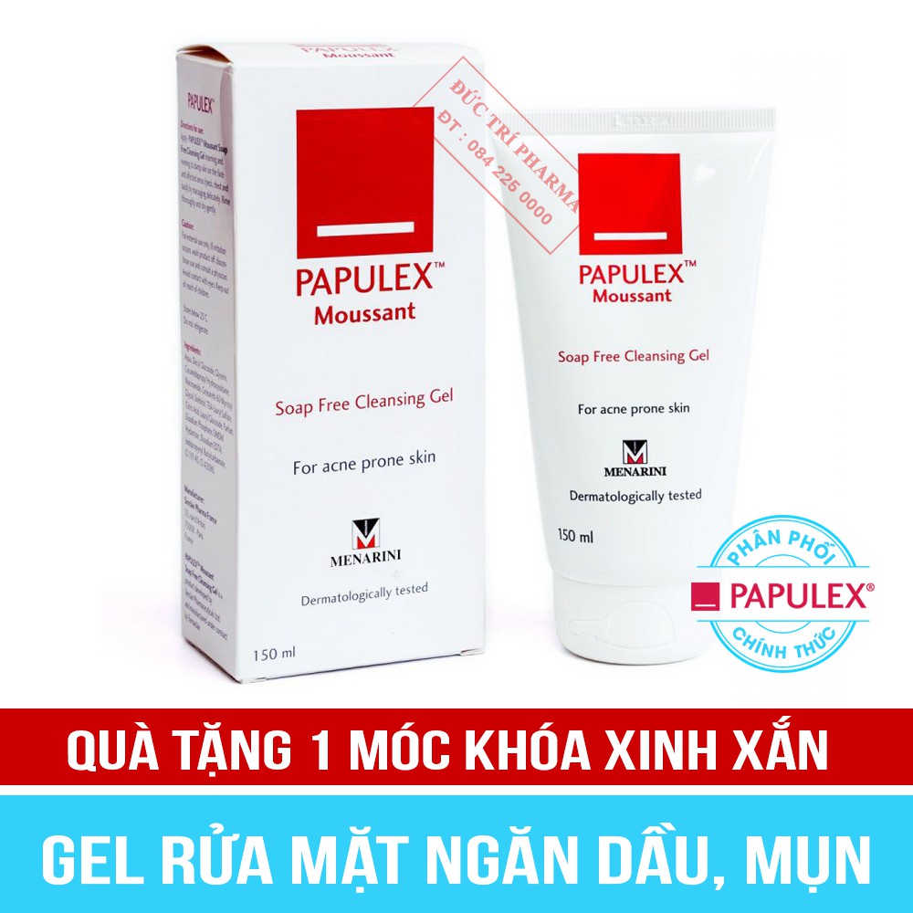 [CHÍNH HÃNG] Sữa rửa mặt ngăn dầu giảm mụn PAPULEX MOUSSANT GEL 150ml