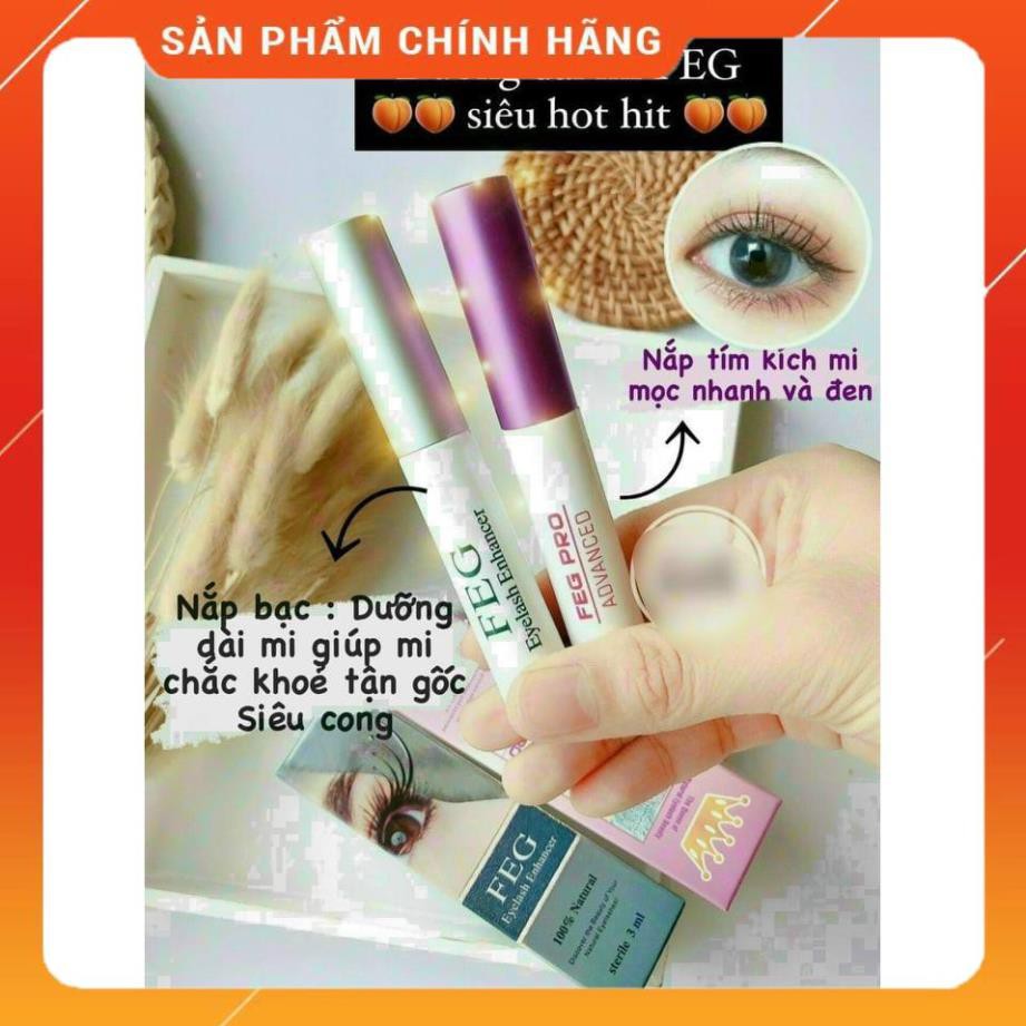 [ẢNH THẬT - VIDEO THẬT]  Dưỡng Mi FEG Eyelash Enhancer_ Combo Dài Dày Khỏe Ngăn Gãy Rụng(3ml).