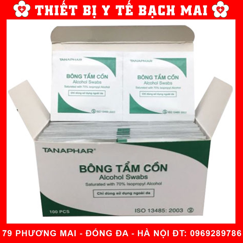 Bông Tẩm Cồn Tiệt Trùng TANAPHAR (Alcohol Pads)