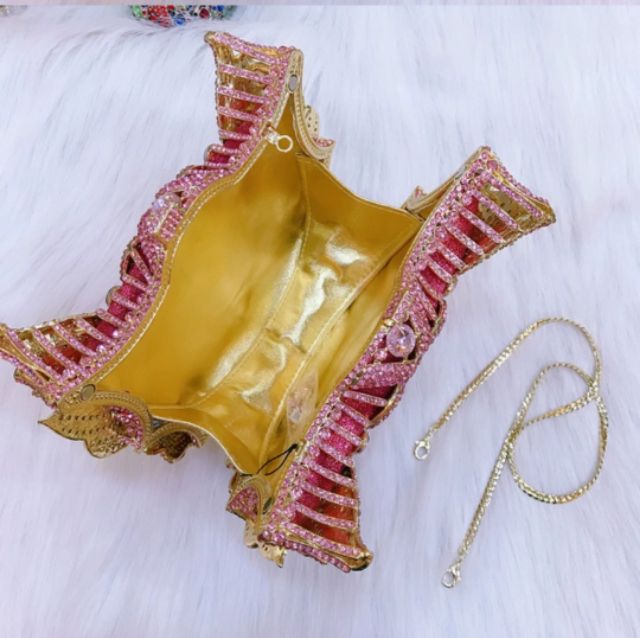 SIÊU PHẨM Clutch thiên Nga cặp đôi tình yêu đính đá cao cấp ví dự tiệc sang trọng mã 67