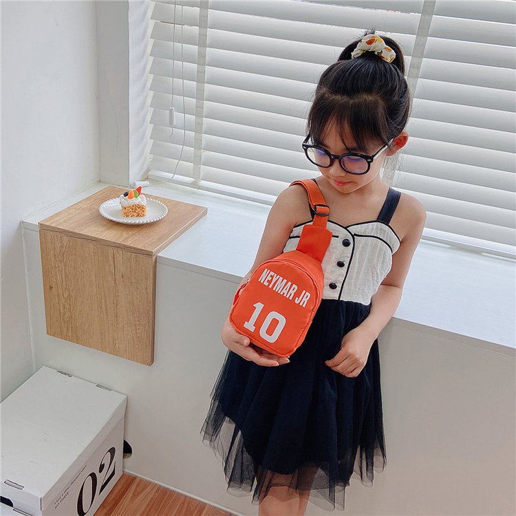 MVP2553 Túi bao tử thời trang túi đeo chéo in số bóng đá cho bé trai bé gái
