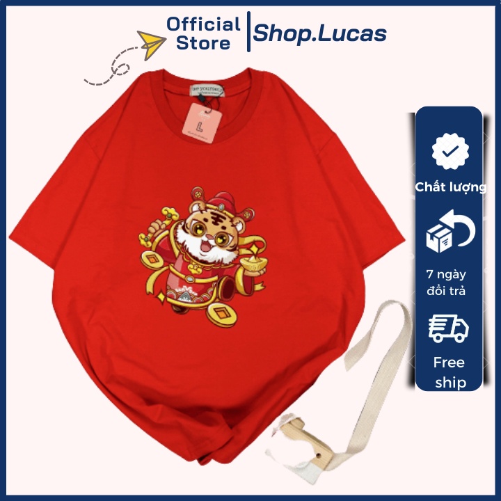 Áo Thun Tết Nam Nữ Unisex Áo Phông form rộng tay ngắn - Mẫu 5 - shop.lucas