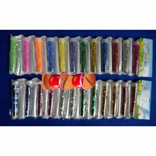 Set 12 lọ nhũ bột , nhũ rắc kim sa các màu