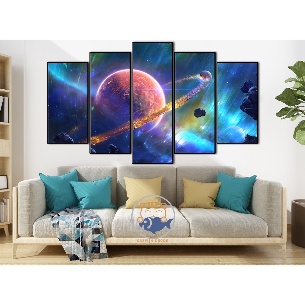 Tranh dán tường SPACE - Phi Hành Gia - Vũ Trụ decor phòng - bộ 8