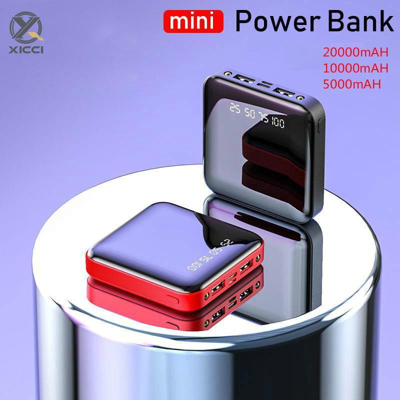 Sạc Dự Phòng Mini SDP Gọn Gàng Hình Vuông Có Đèn Led và Cổng Usb Pin 10000mAh - HiNan Shop