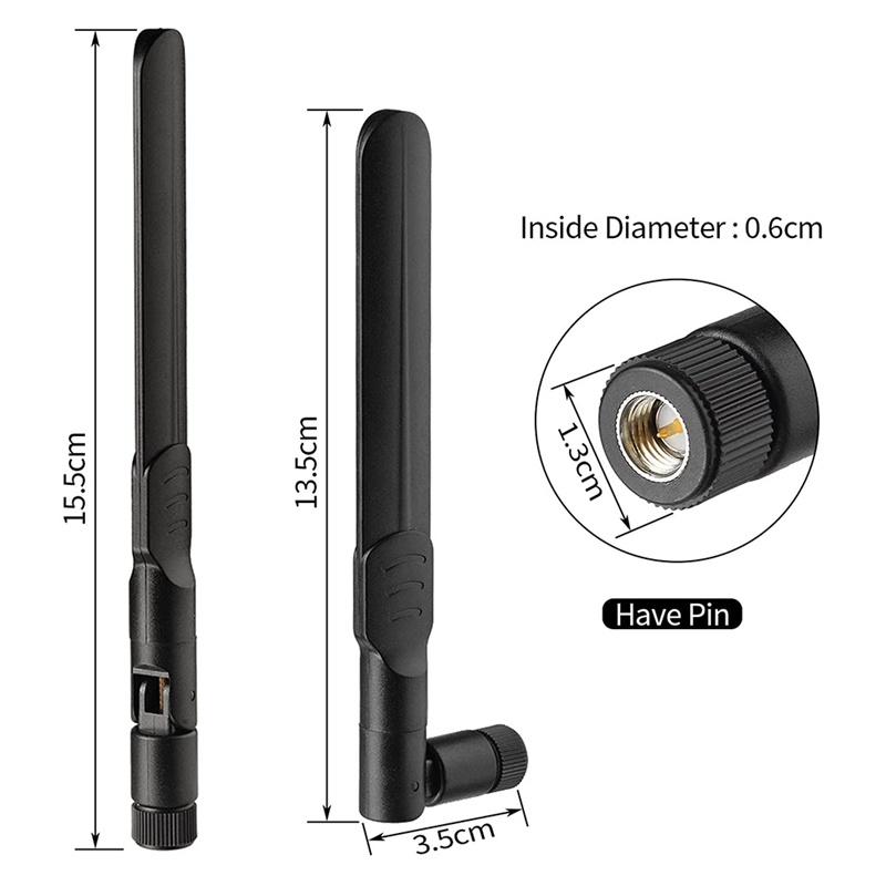 Bộ 2 Ăng Ten 4G LTE 8DBi SMA Tương Thích 4G LTE Cho Bộ Định Tuyến Điện Thoại