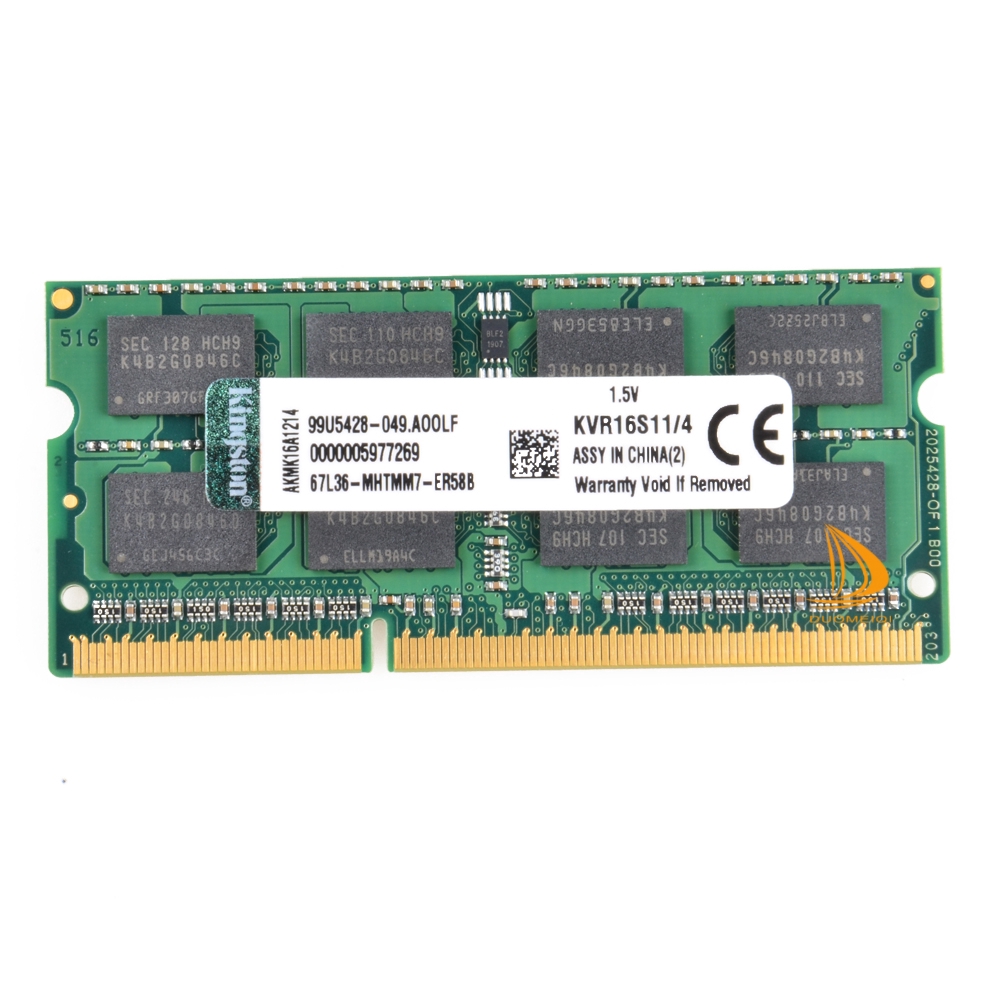 Kingston 4GB 2RX8 PC3-12800S DDR3 1600Mhz SODIMM 204Pin Máy tính xách tay RAM Bộ nhớ Máy tính xách tay