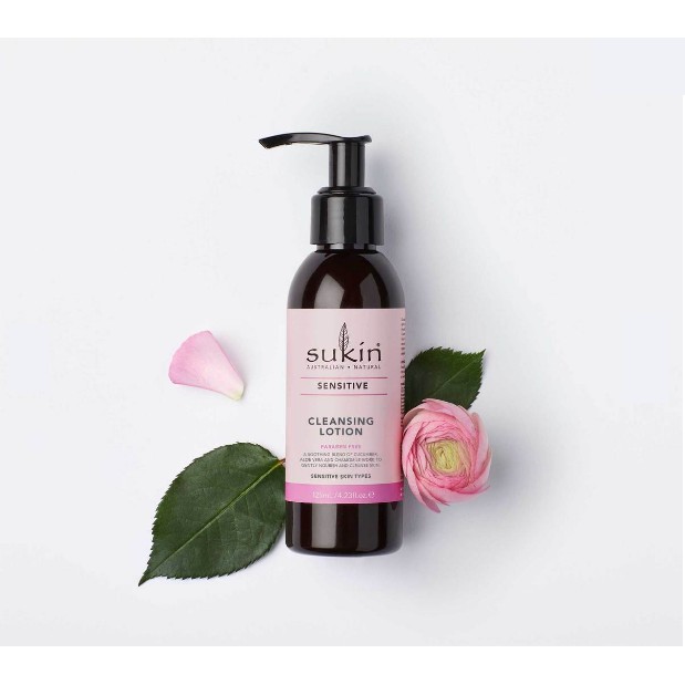 [HSD T5/2024] Sữa rửa mặt dạng lotion cho da nhạy cảm Sukin Sensitive Cleansing Lotion 125ml