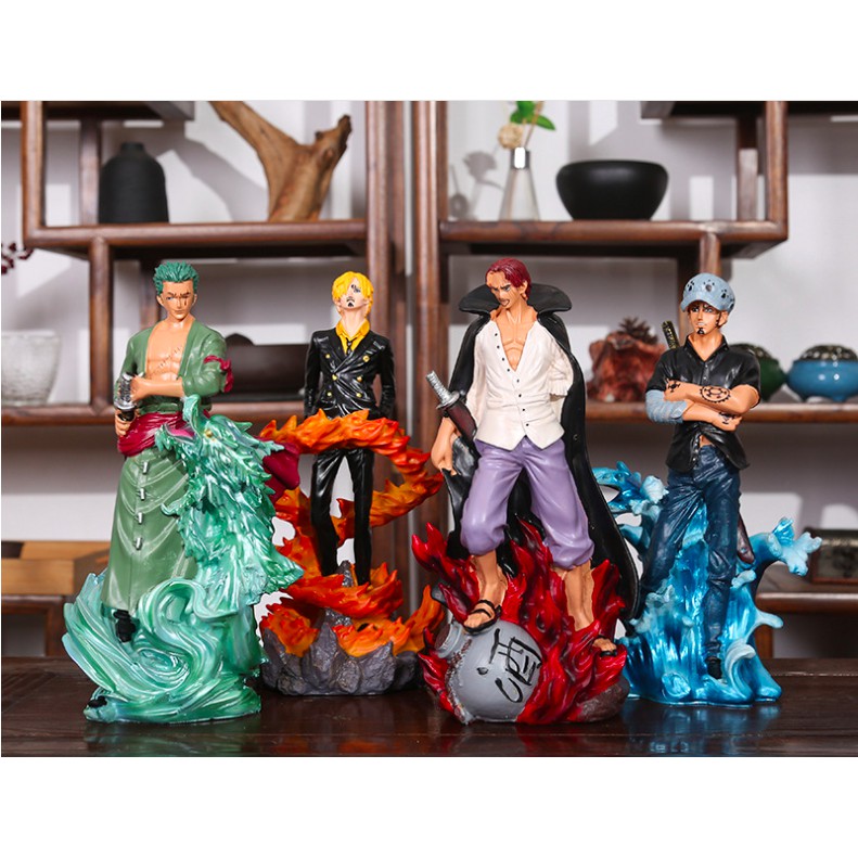 Mô hình Sanji , Law , Shanks , Zoro , Luffy , Ace resin tư thế đứng cao cấp - 26cm- One piece
