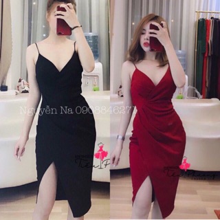 Váy đầm đi tiệc chất phi lụa sang chảnh- hình thật sản phẩm