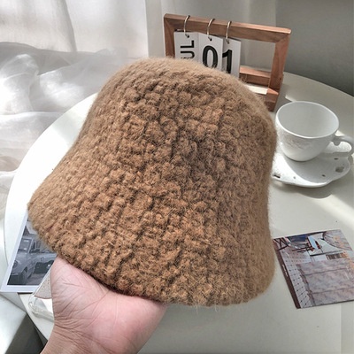 Nón vành nhỏ phối lông thỏ thời trang thu đông cho nữ