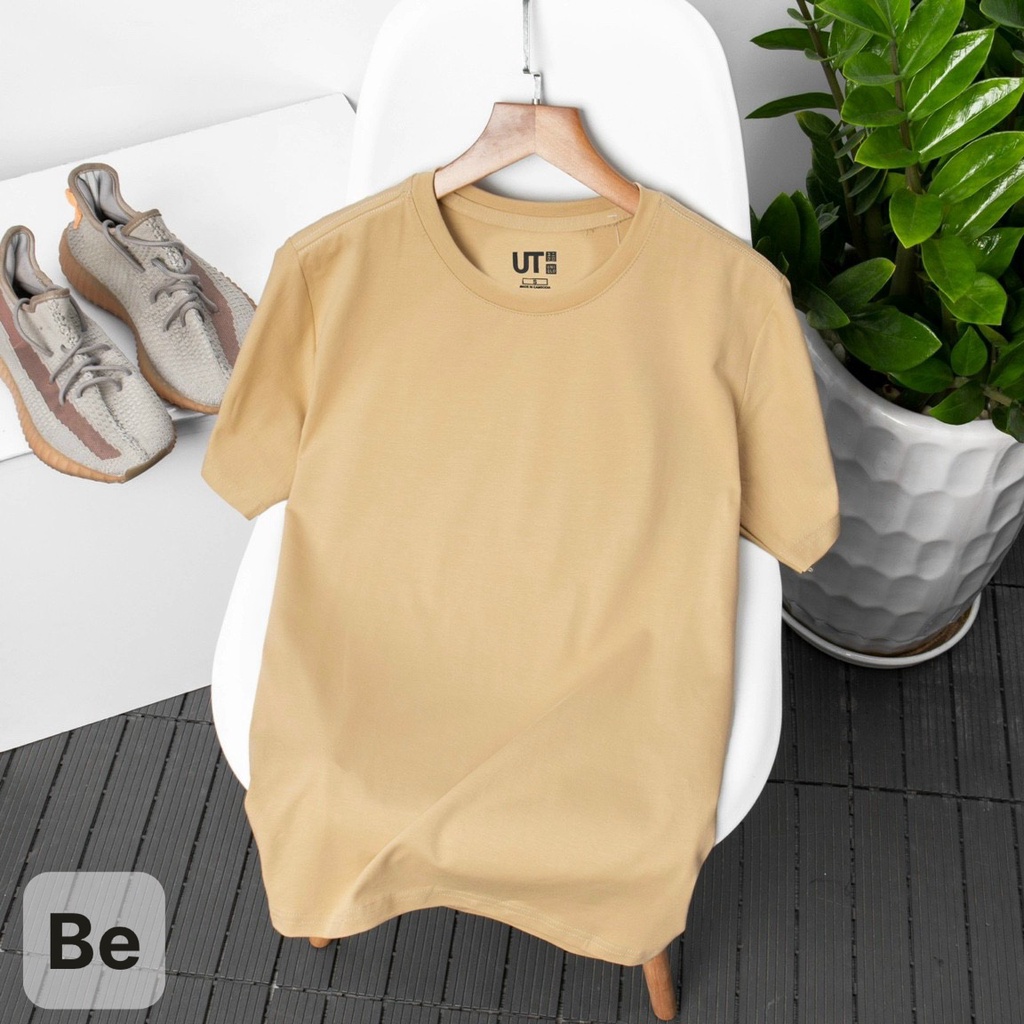 Áo thun cổ tròn uni trơn basic cotton 100%