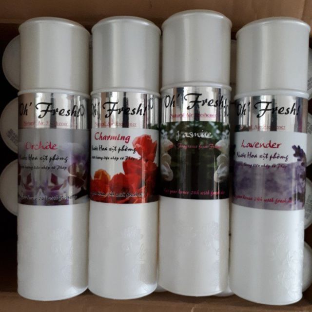 Xịt phòng Oh'Fresh hương liệu nhập 100% từ Pháp