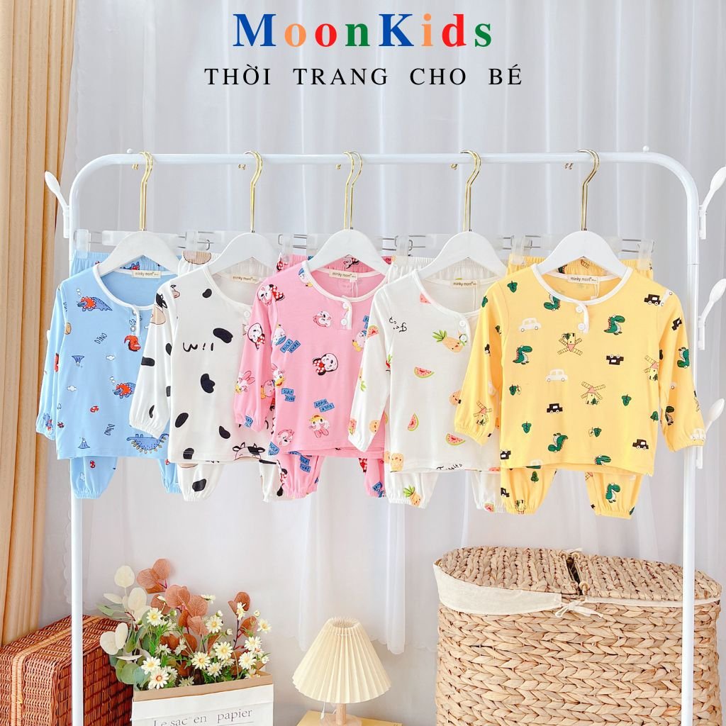 Bộ MinKyMom Dài Tay Cho bé😊Chất Liệu Thun Lạnh 100% Co Giãn 4 chiều thấm hút mồ hôi cực tốt,bộ thu đông cho bé từ 6-18kg