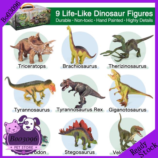 Dinosaur Toys Simulation Figure Activity Play Mat Educational Realistic Dinosaur Playset Adventure Mat with Trees for Creat Animal World Include T-Rex Triceratops for Kids Boys Girls