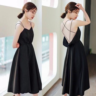 (GIÁ SỈ) [VIDEO+HÌNH THẬT] Đầm SATIN Khoét Lưng Hàng Cao Cấp